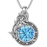 LONAGO Zodiac Sign Necklace Celestial Constellation Necklace Horoscope Astrology Zodiac Pendant Necklace Gift for Women