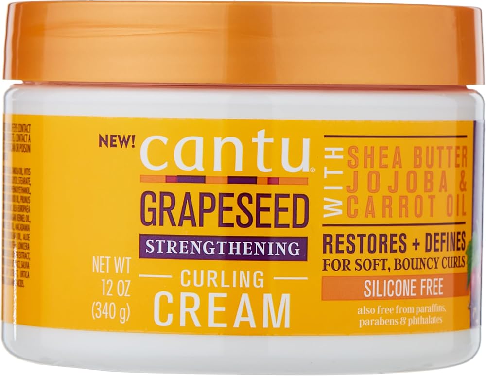 Cantu Grapeseed Strengthening Curl Cream 340g - Silicone Free
