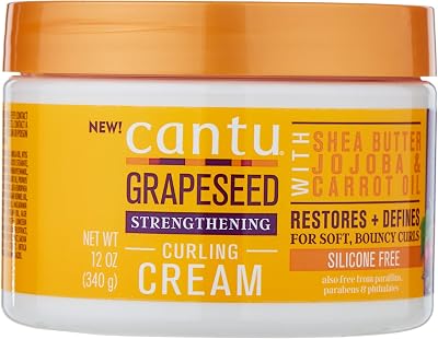 Cantu Grapeseed Strengthening Curl Cream 340g - Silicone Free