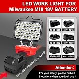 FYJUL Cordless LED Work Light for Milwaukee M18 18V Battery 48W 5400LM view 2
