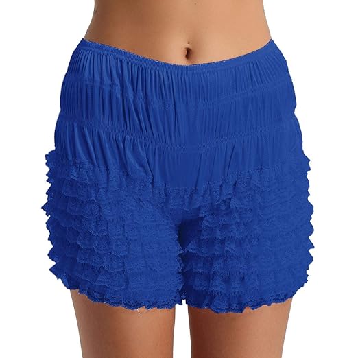 Agoky Damen Unterhose Unterrock Shorts langes Bein Schlüpfer Slip mit Rüschen Spitze Sicherheits Shorts Unterwäsche Leggings 