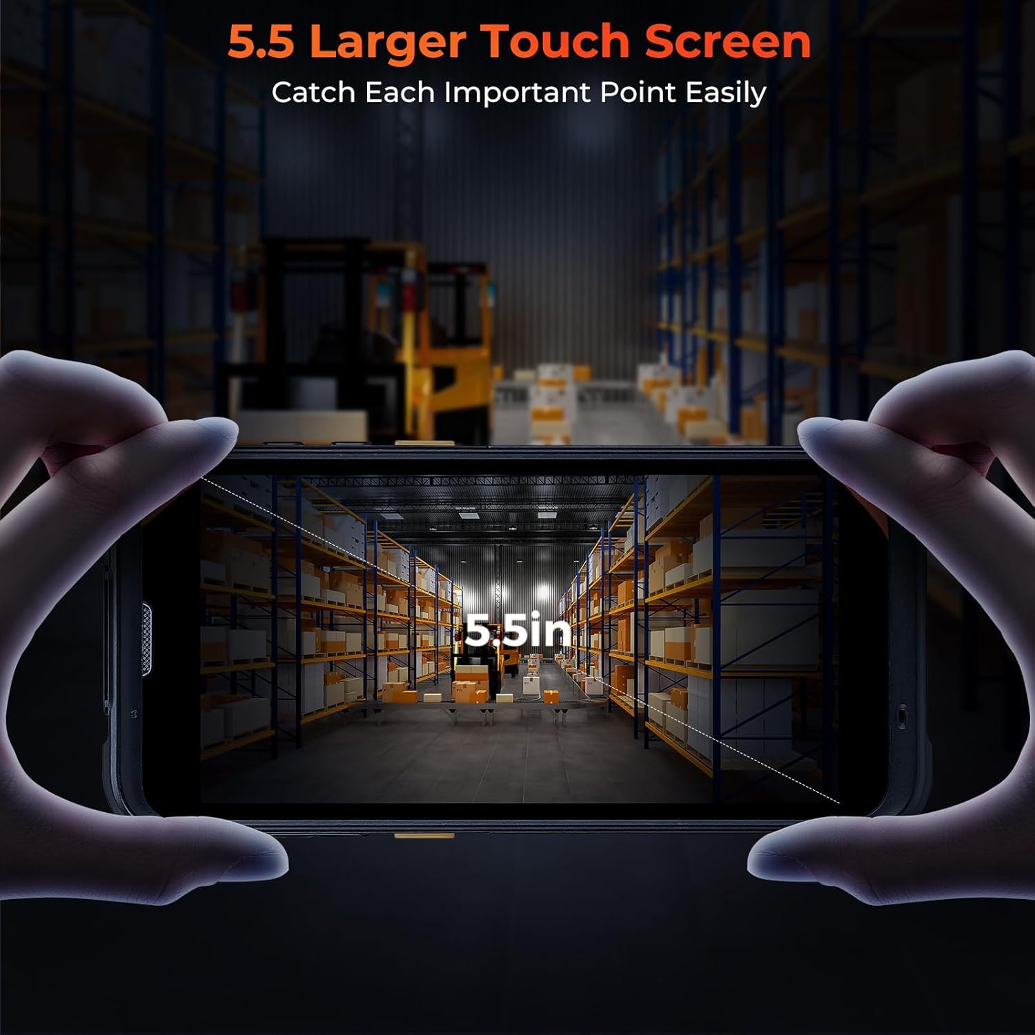 MUNBYN Upgraded Android 13 Bar Code Scanner with 5.5