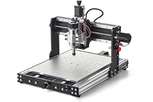 AnoleX CNC Router Machine 3030-Evo Pro, All-Metal XYZ Axis Dual Steel Linear Guides with 300W Spindle, Z-Probe, Limit Switches, E-Stop, ideal for Aluminum, Copper, Stainless steel, Wood, Acrylic, MDF