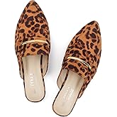 MUSSHOE Comfortable Work Women's Mules - Casual Slip on Black Suede Backless Loafers-Office Business Teacher Dressy Flats 2025 for Professional​ Women