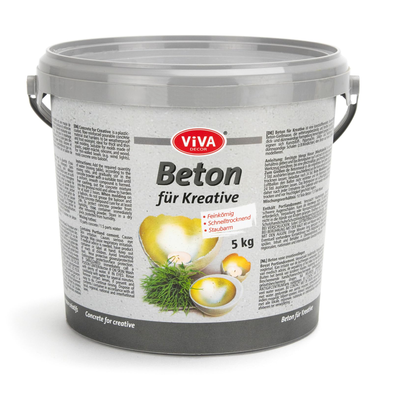 Viva Decor VD940400099 Concrete for Creatives, Grey, 5 kg