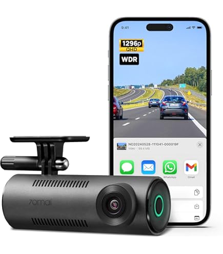 Amazon.com: 【70mai Dash Cam M310 + 32GB SD Card】 1296P QHD