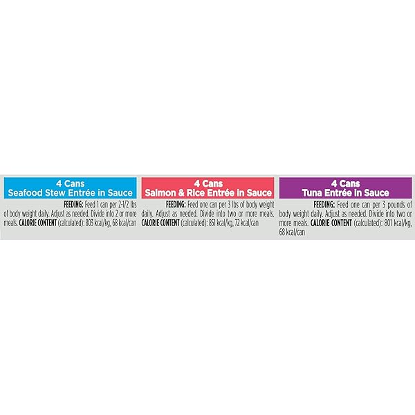 NESTLE PURINA PETCARE 381023 36 OZ PRO PLAN SEAFOOD ENTREES VARIETY PACK (PACK OF 12)
