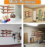 Thanaddo 3-Level Heavy Duty Metal Wall Mount Lumber Wood Tool Box Storage Rack view 6