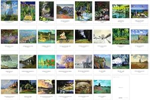 HOSTEESSCHOICE Claude Monet Famous Paintings Postcards, 30 PCS,Premium Collectable Retro Art Gifts, Perfect Stocking & Greeti