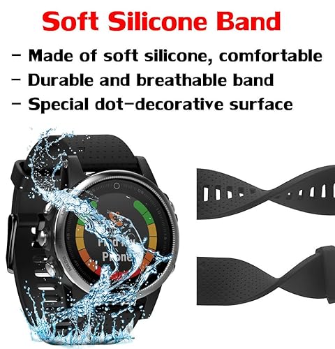 ANCOOL Compatible with Fenix 5S/6S/7S Bands 20mm Easy Fit Silicone