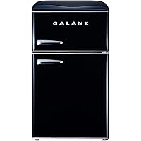 Galanz GLR31TBKER Retro Refrigerator, 3.1 Cu Ft, Black