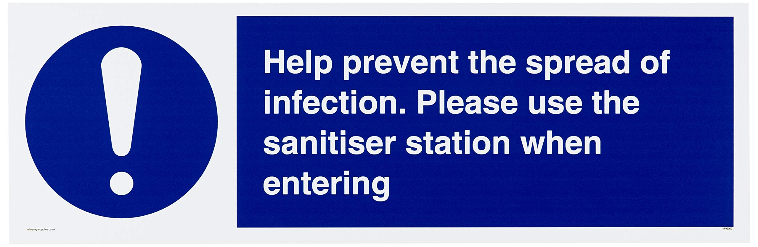 Help prevent the spread of infection. Please use the sanitiser station when entering