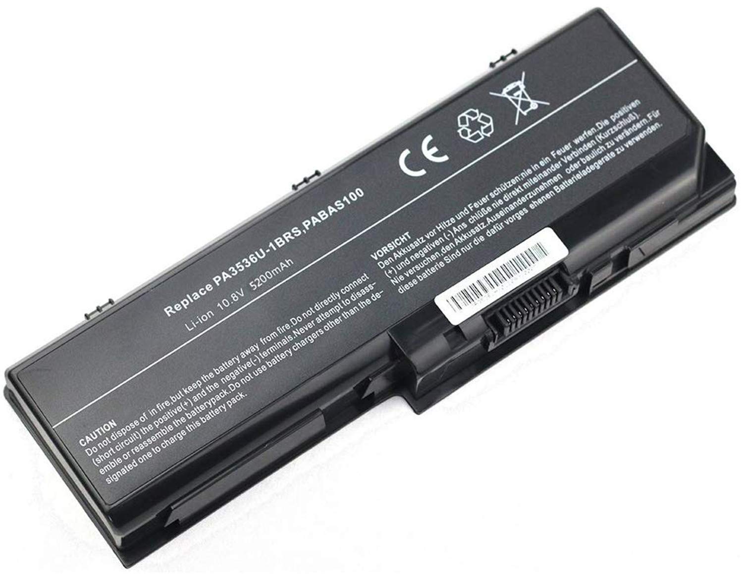 PA3536U-1BRS PA3537U-1BAS PA3537U-1BRS PABAS100 PABAS101 Laptop Battery Replacement for Satellite L350 L355-S7907 L355-S7915 P200 P205 P205D L350-10F L350-10H L350-12C L350-12N(10.8V 5200mah)