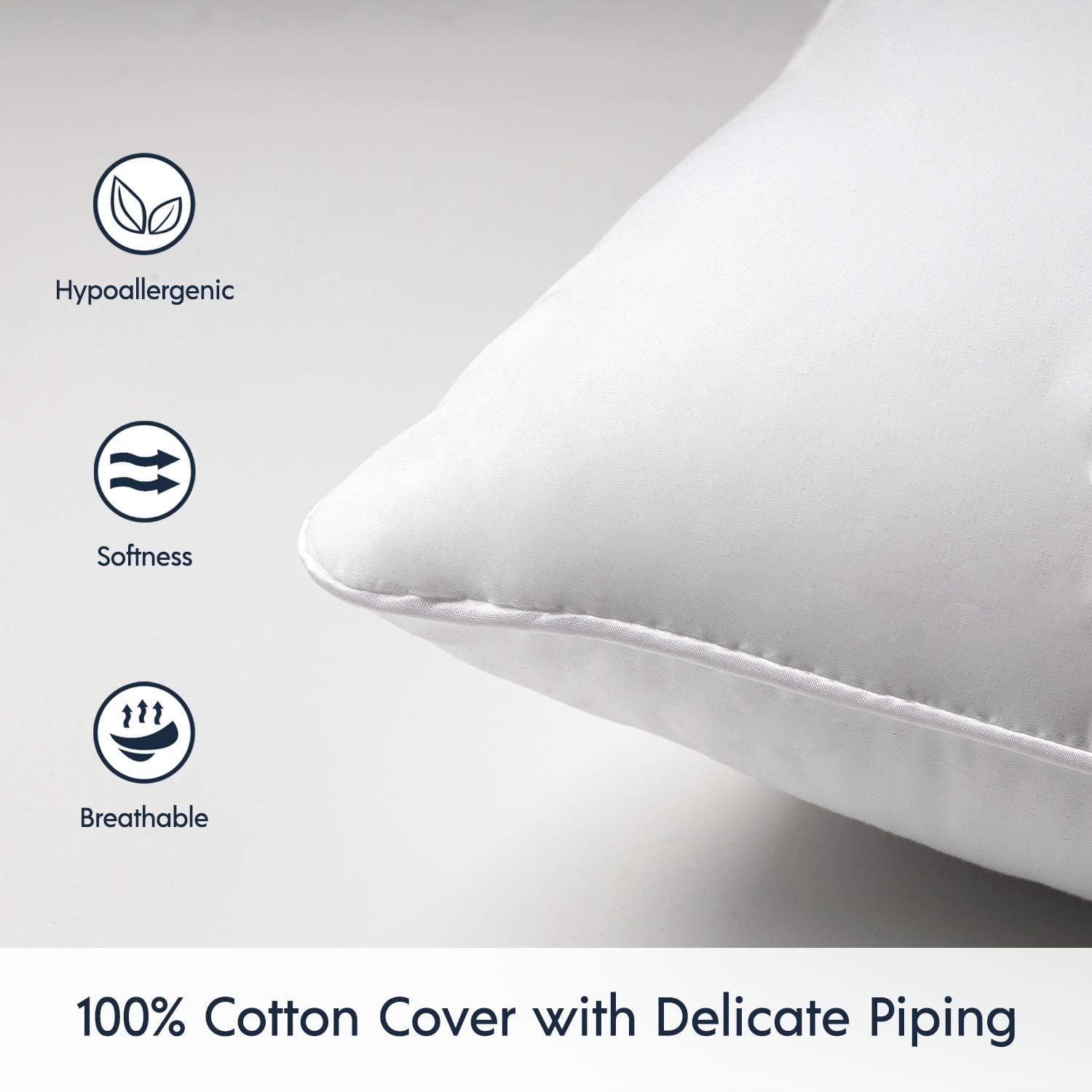 Phantoscope 20x20 Pillow Insert - Throw Pillow Insert with 100% Cotton Cover - 20 Inch Pillow Inserts Square Lumbar Pillow Stuffer - Decorative Sofa Couch Throw Pillows: Home & Kitchen