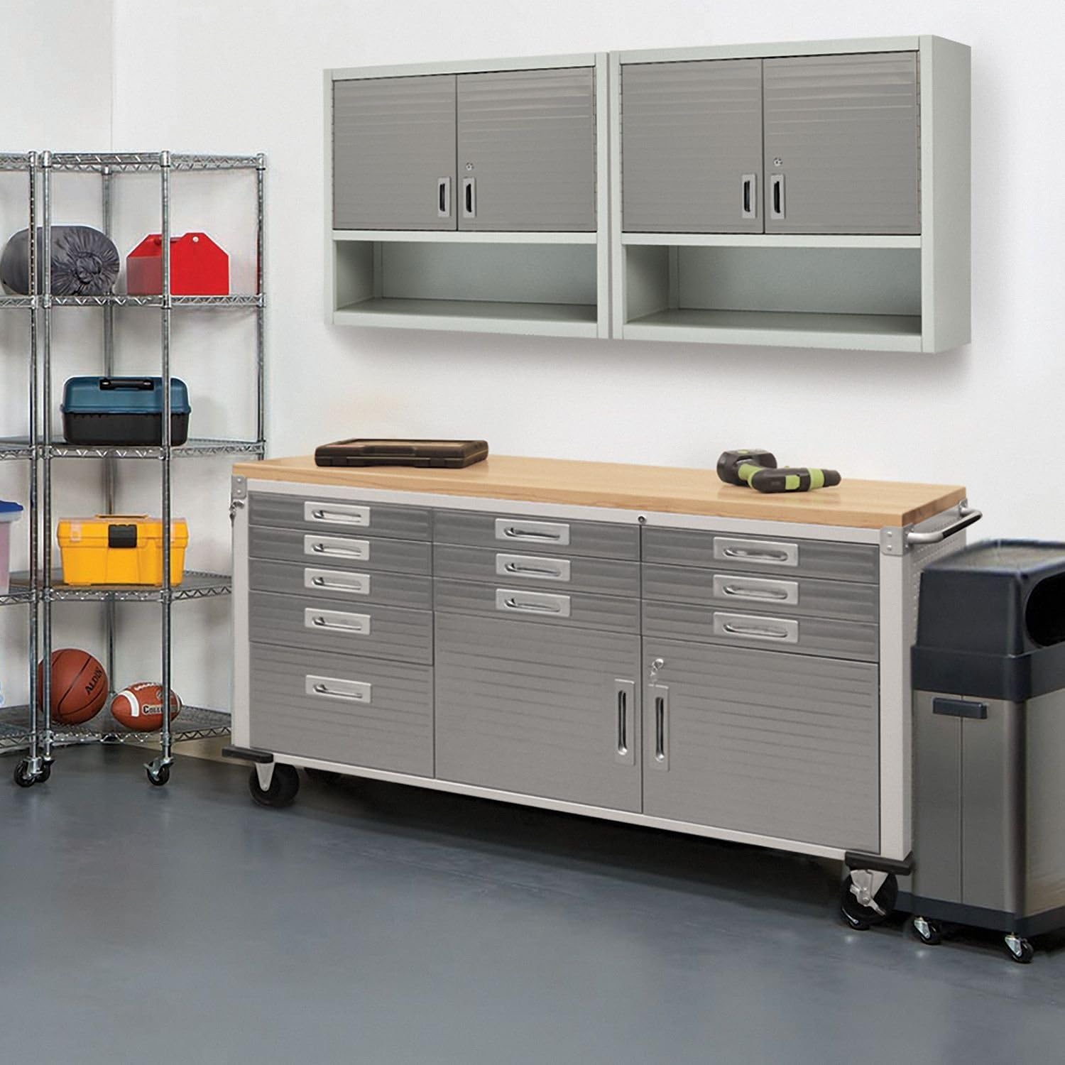 Seville Classics Ultrahd Rolling Workbench (Granite): Home & Kitchen