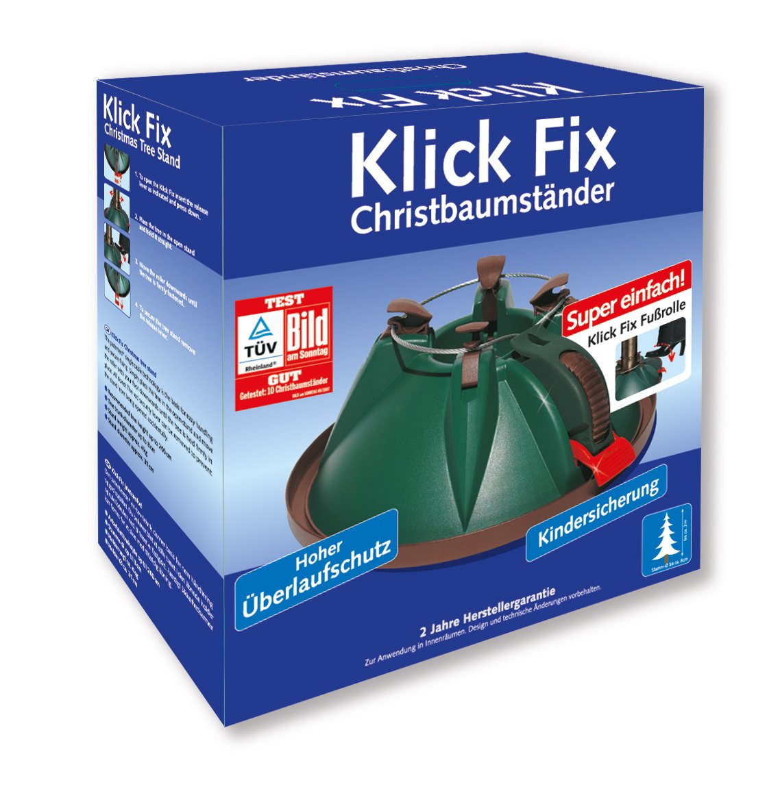 Niko Klick Fix Christmas Tree Stand with Roller Mechanism and Parental