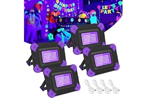 T-SUN Rechargeable Black Lights, Battery Powered Black Lights for Fishing Portable Blacklights for Glow Party Body Paint Fluo