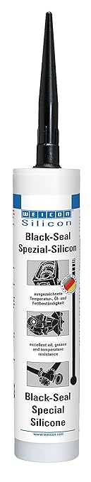 WEICON Black-Seal , 310 ml Kartusche , Silikonkleber / Dichtmasse für die Verklebung / Abdichtung von Pumpen Tanks Motor Getr