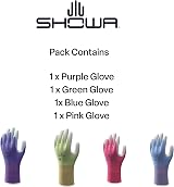 SHOWA Floreo 370 Gardening Gloves 4 Pairs Multicolor Nitrile Coated view 6