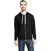 Santa Barbara Full Zip Hoodie in White by Next Level Apparel