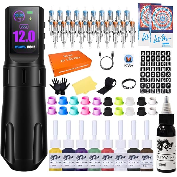 Tattoo Kit - Xnet Plus Tattoo Gun Complete Tattoo Machine Kit with