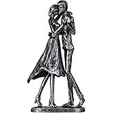 SENNESY 6th Anniversary Iron Sculpture Gift – Romantic Couple Statue for Her, Handcrafted Black Metal Decor – Wedding, Valentine’s, Birthday Keepsake