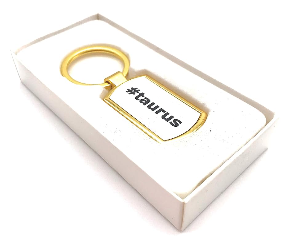 KEY RING ACCESSORY TAURUS 9 CARAT GOLD HAND PLATED LUXURY GIFT