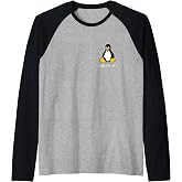 Tux Linux Penguin - sudo rm -rf / computer science computers Raglan Baseball Tee