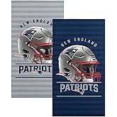 Northwest NFL New England Patriots 2-Pack Beach Towel Set, 30" x 60" Each, Standard, Team Colors