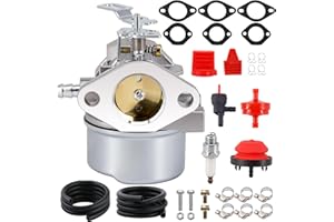 HOOAI 640052 Carburetor Compatible with Tecumseh Hmsk80 Hmsk90 8hp 9hp 10hp Lh318sa Lh358sa for Snow Blower Generator Chipper Shredder 640054 640349 640058 640058A Oregon 50-659 Stens 520-926 Carb