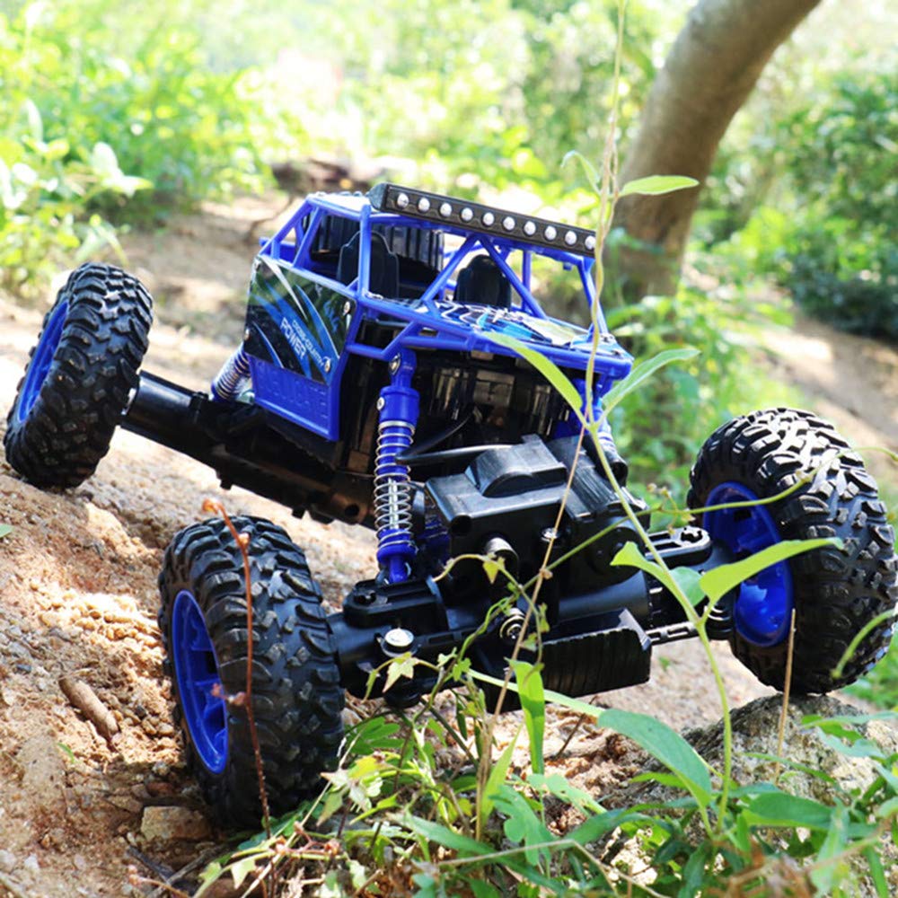 Cherry 2.4GHZ 1:18 Remote Control Car, 4WD RC Rock Crawlers Double Motors Drive Bigfoot Cars Climbing Off Road Vehicle Toy RC Car Blue Color