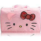 Sanrio Hello Kitty Duffle Bag | Lightweight Foldable Travel Duffel with Shoulder Strap & Luggage Sleeve | Large Packable Hello Kitty Bag for Girls, Teens, or Women | 18" x 12" | Ages 3+