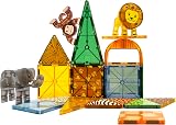 Magna-Tiles Safari Animals 25-Piece Set 3D Magnetic Tiles Clear Colors view 5