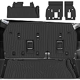 apttpas Cargo Mat Compatible with Toyota Sienna 2021-2025 2026 7&8 Seat Trunk Mat & Backrest Liner TPE Cargo Liner 3rd Row Back Seat Cover Replacement for 2021-2026 Toyota Sienna Accessories