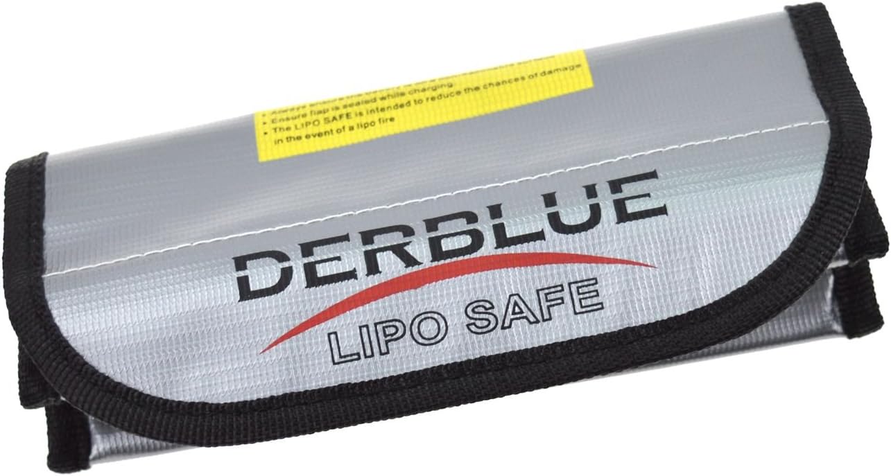 DerBlue 2pcs Fireproof Explosionproof Lipo Battery Safe Bag Lipo Battery Guard Safe Bag（185x75x60mm）: Home Audio & Theater