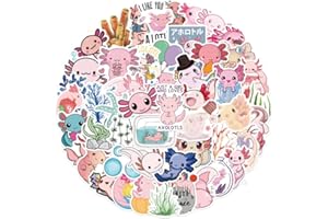 Axolotl Stickers |50PCS| Cute Reptiles Stickers, Waterproof Stickers Pack Decals for Laptop Water Bottles Bike Skateboard Lug