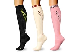 aoFIT Compression Socks for Women & Men (1 Pair) Circulation 15-20mmHg Support for Running, Travel, Athletic, Cycling