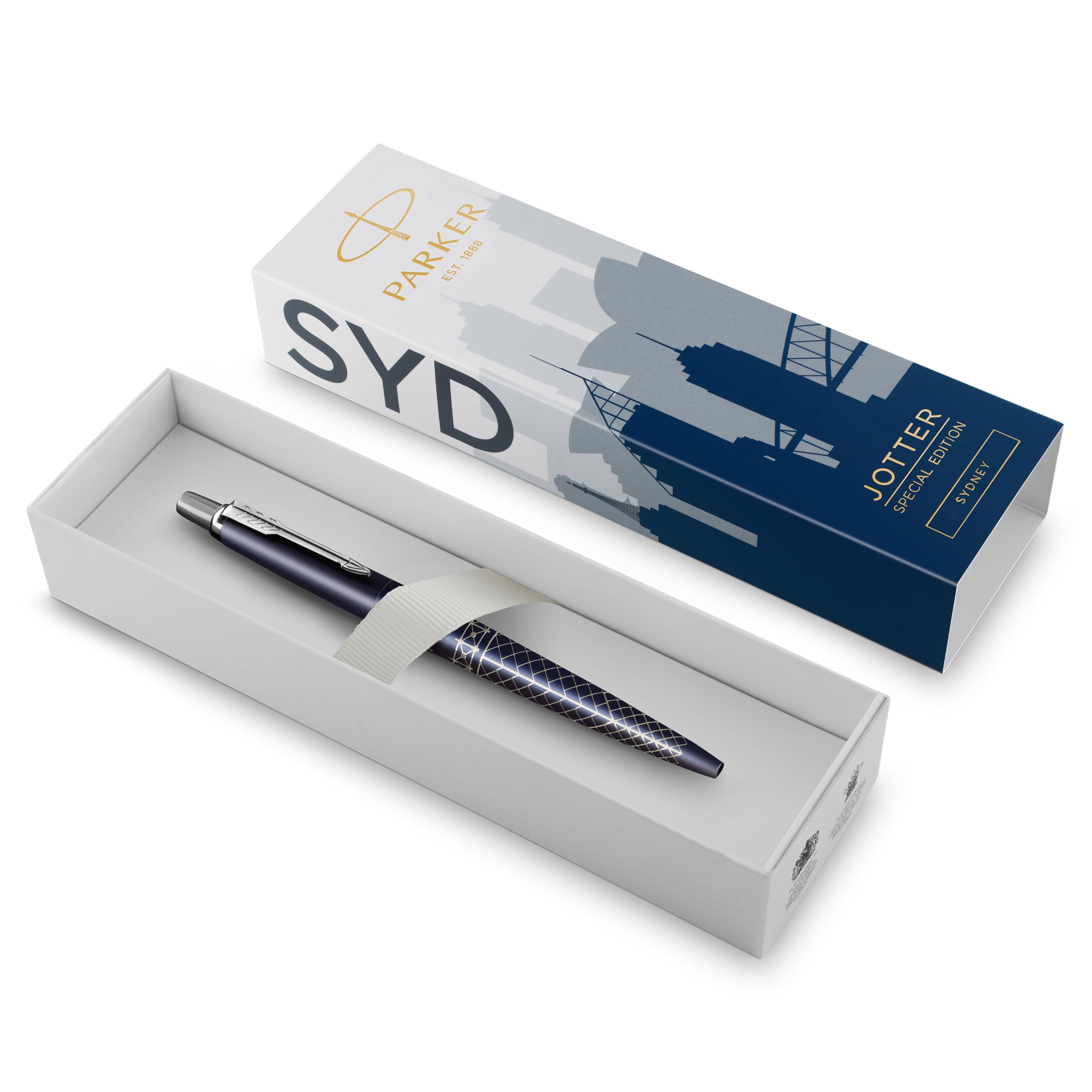 Parker Jotter Ballpoint Pen | Special Edition | Sydney Blue CT | Medium Point with Blue Ink | Gift Box