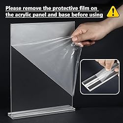 MaxGear Acrylic Sign Holder 8.5x11 6 Pack, Double