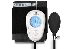 LUANERL Professional Aneroid Digital Display Manual Blood Pressure Cuff Size 8”-17” Inches (20-42cm) Precise Sphygmomanometer Premium Blood Pressure Monitor -with Adult Cuff & Carrying Case
