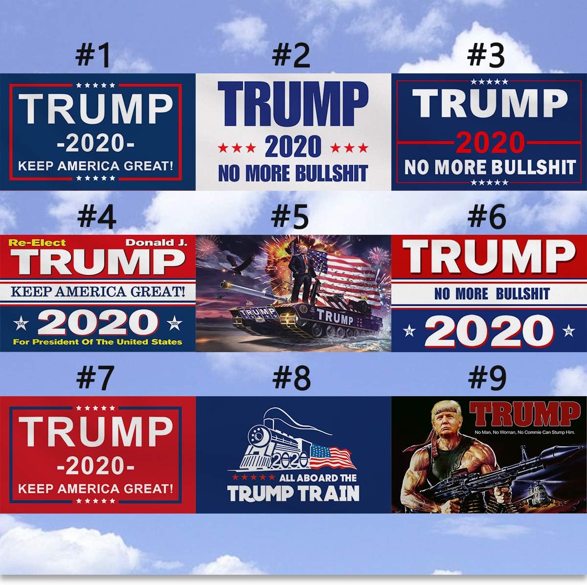Kaiyuan Dynasty Trump Flag Train Donald Trump Flags Support for President 2020 Banner - All Aboard The Trump Train 3 x 5 feet with Two Brass Grommets : Garden & Outdoor