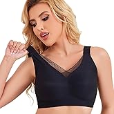 linliasor Minimizer Bras for Women Wireless Sports Bras with Support Comfortable Smoothing Everyday Bra (32C-46DD)
