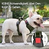 PoyPet No Pull Dog Harness Reflective Easy Control Front Back D Ring Army Green view 3