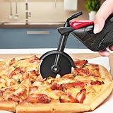KUONIIY Motorbike Pizza Cutter Wheel Stainless Steel Plastic Black Red 21.5cm view 6