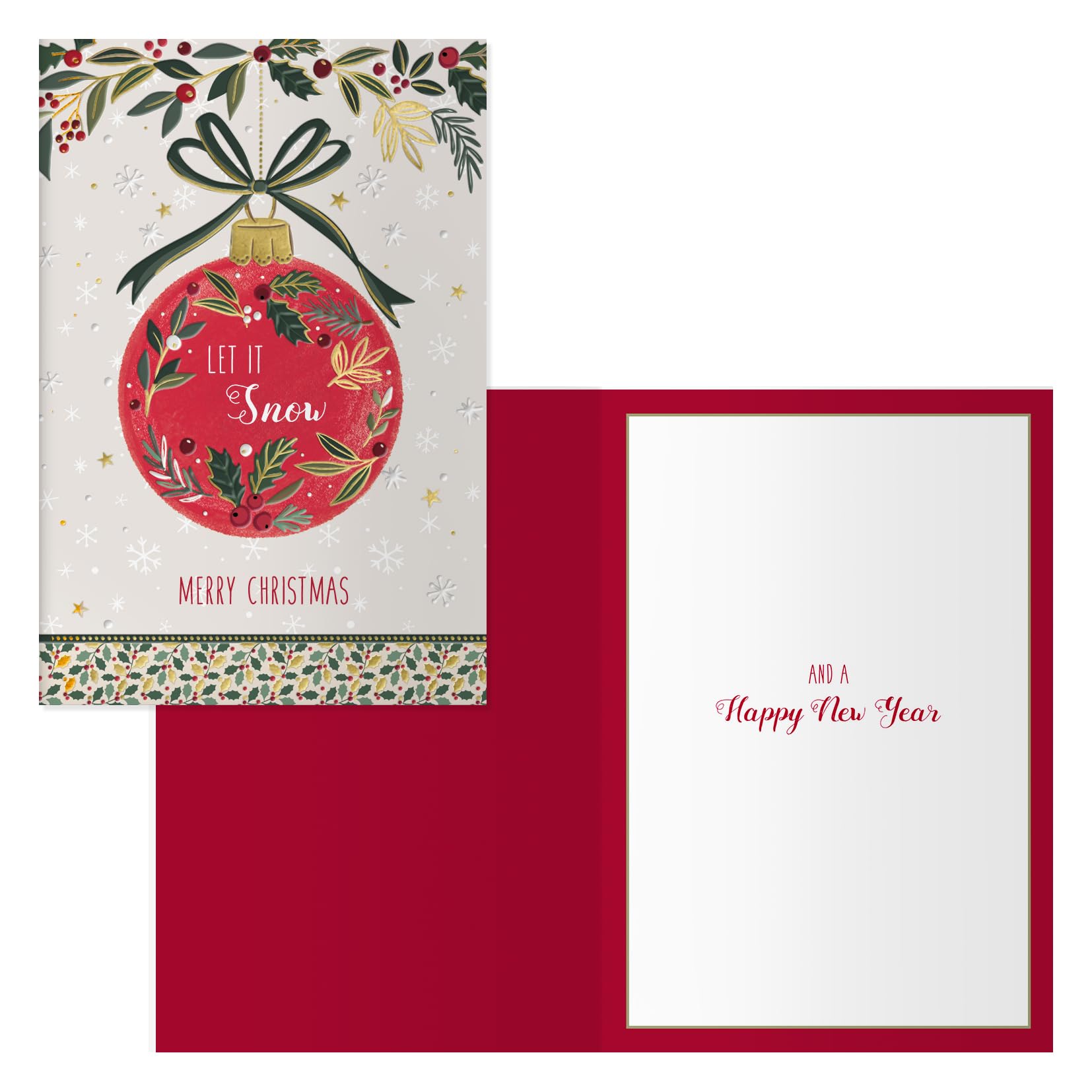 DOHE - Christmas Greeting Cards - Pack of 6 - Size: 11.5 x 17 cm (closed) - Includes envelope to store the card - Ball Model
