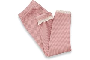 IZYJOY Toddler Baby Girls Leggings Footless Lace Trim Tights Ruffle Ribbed Knit Stocking Infant Fall Winter Warm Bottom Pants