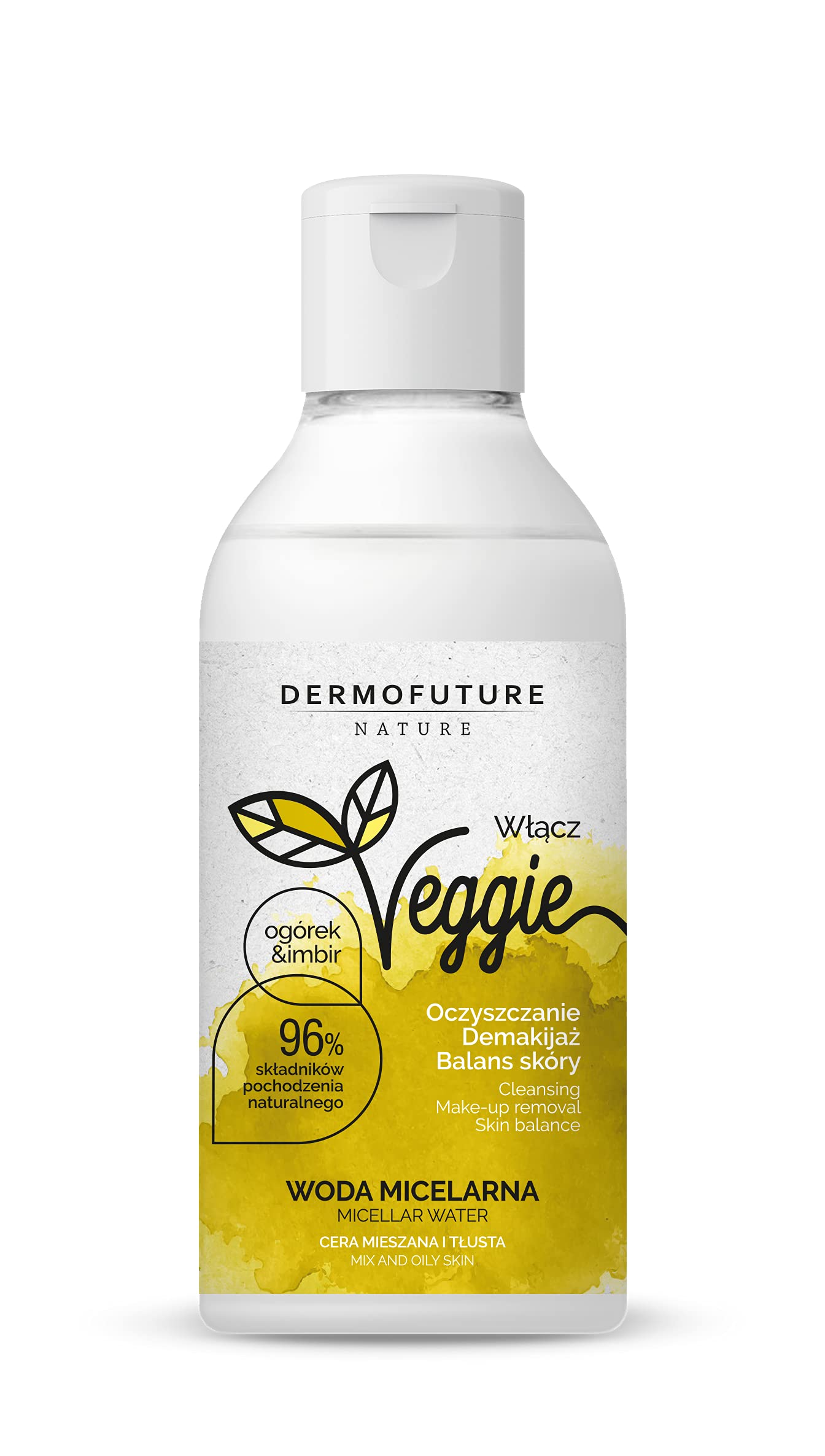 Dermofuture Veggie Skin Balance Face Micellar Water Cucumber & Ginger for Mix and Oily Skin 300ml