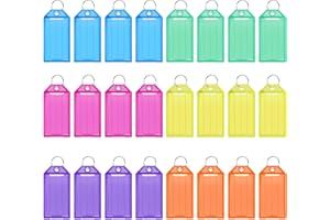 Key Tags with Labels Key Chains Keychain Rings Colored Key Identifier Tag with Split Ring Blank Paper Label for Luggage Suitc