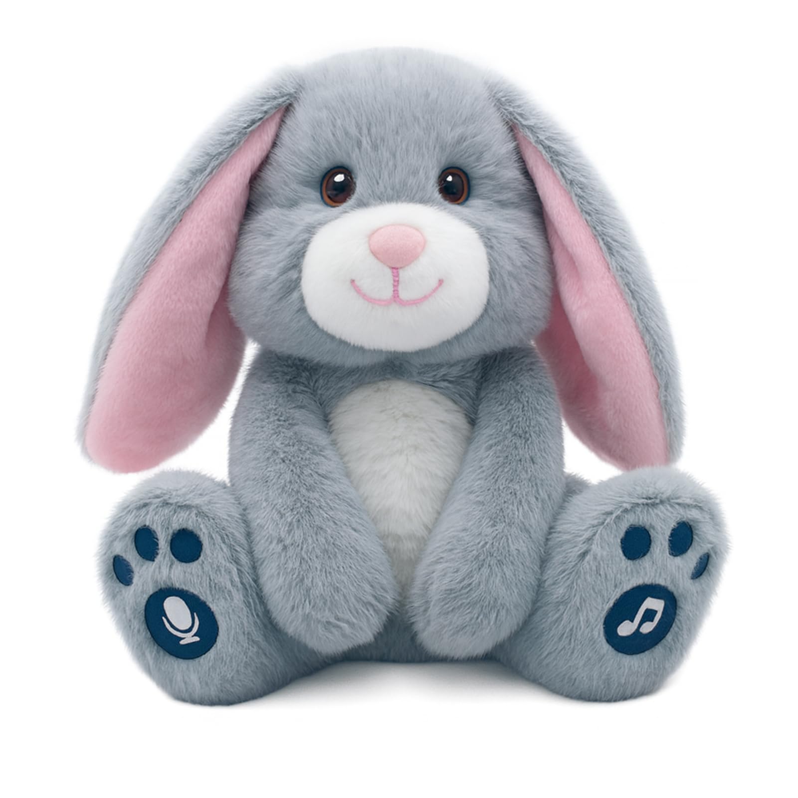Photo 1 of *USED*
YH YUHUNG Interactive Talking Bunny Plush – Two Modes: Record (10s) & Repeat Talk-Back, 10 Songs, Flapping Ears, Volume Up/Down, Soft Gray-Pink, 3×AA Required, Ages 3+