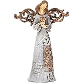 Roman Giftware Inc., Inspirational Heavenly Blessings Collection, 9" H Tree of Life Angel W/Heart,Religious, Inspirational, Durable (6x2x9)